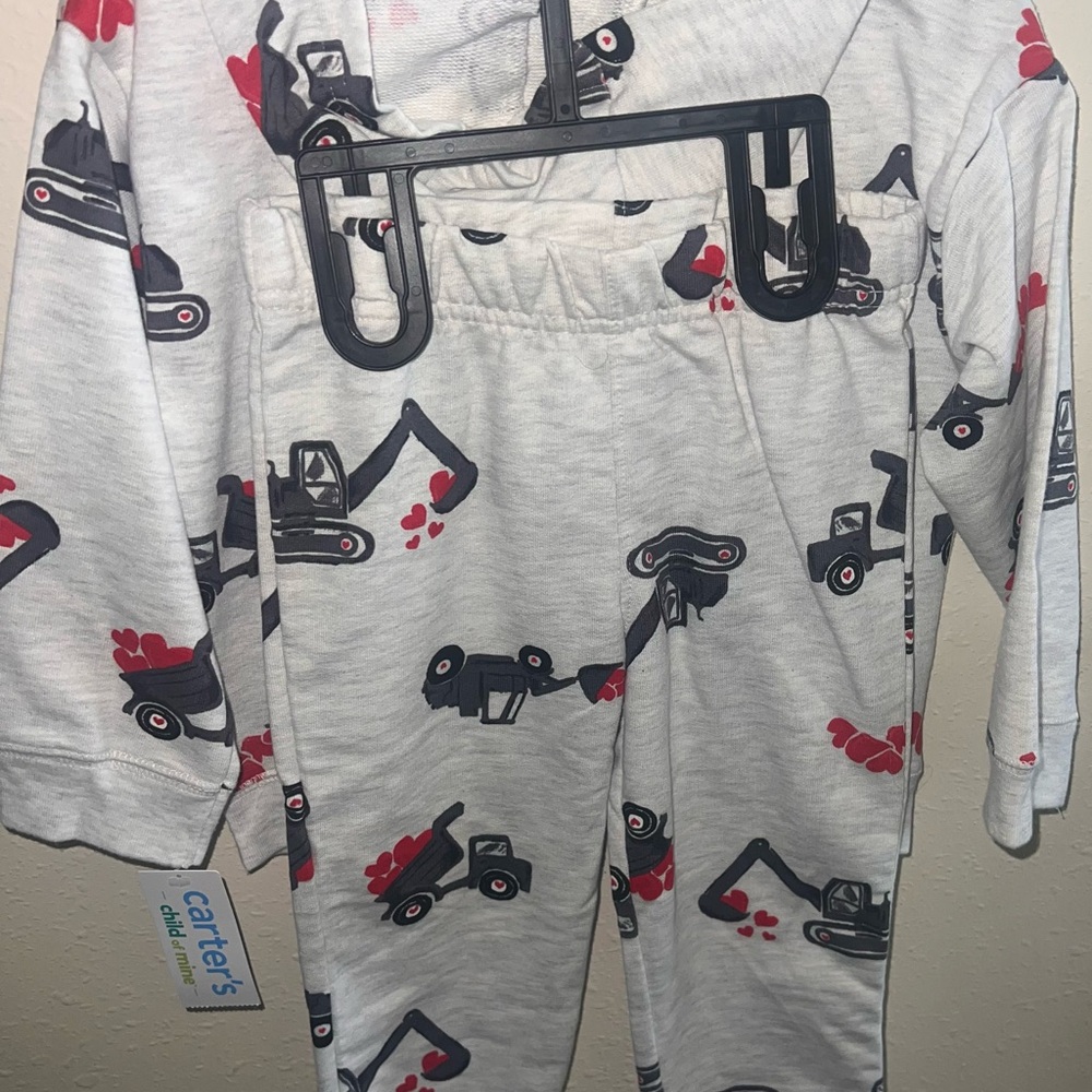 Carter's Gray Construction Hoodie and Pants Set - Picture 2 of 2